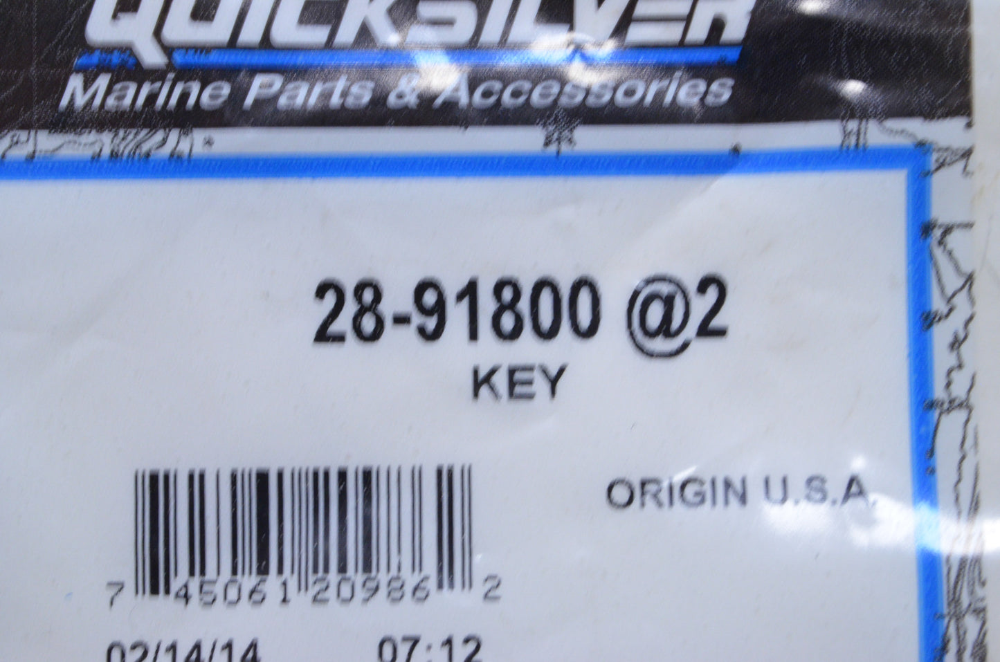 New OEM Mercury Key QTY 2 NOS
