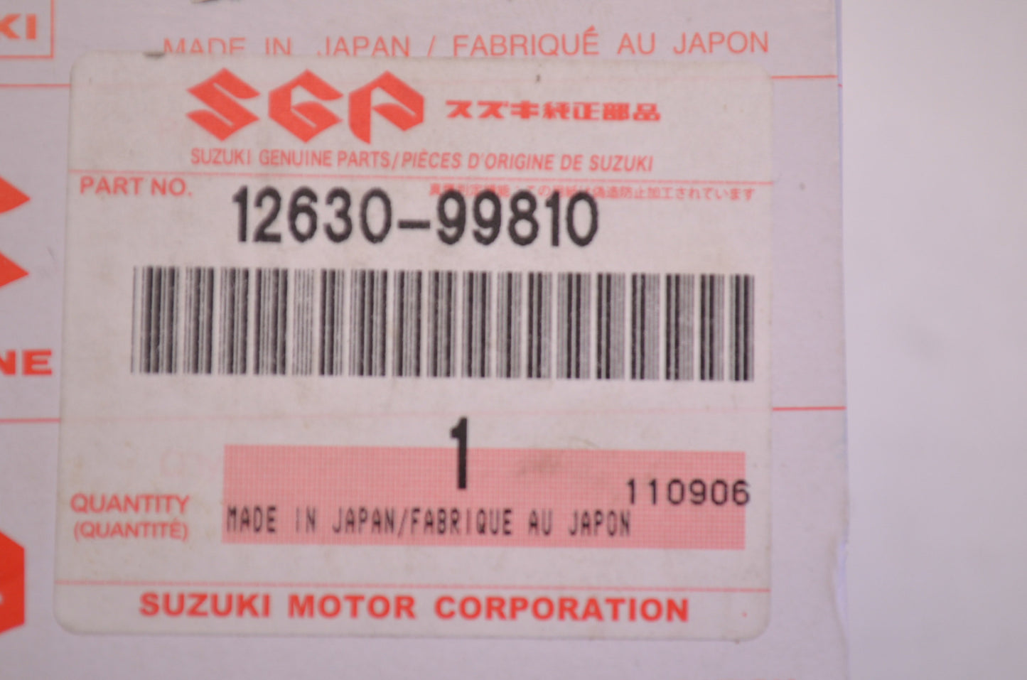 OEM Suzuki 12630-99810 Pulley Guide Kit NOS