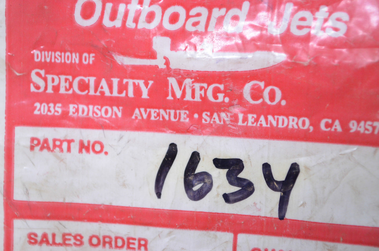 New Outboard Jets/Specialty MFG Co Water Tube NOS