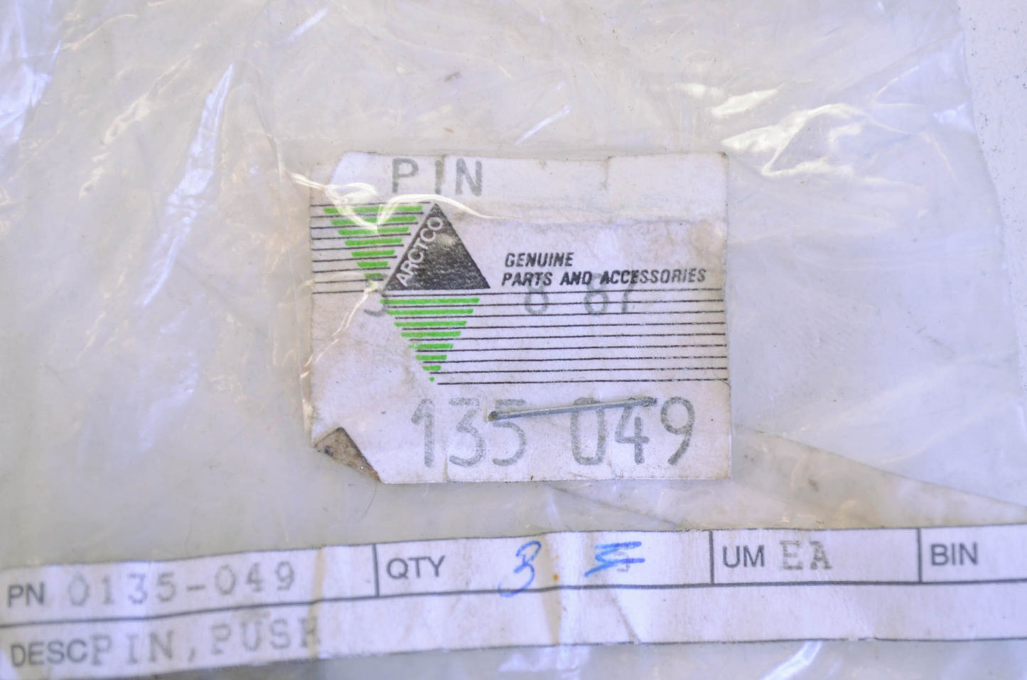 OEM Arctic Cat 0135-049 Push Pin NOS