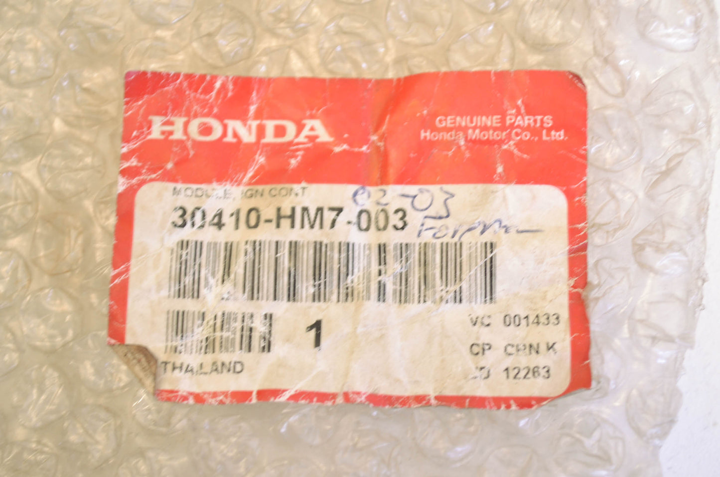 OEM Honda 30410-HM7-003 Ignition Control Module NOS