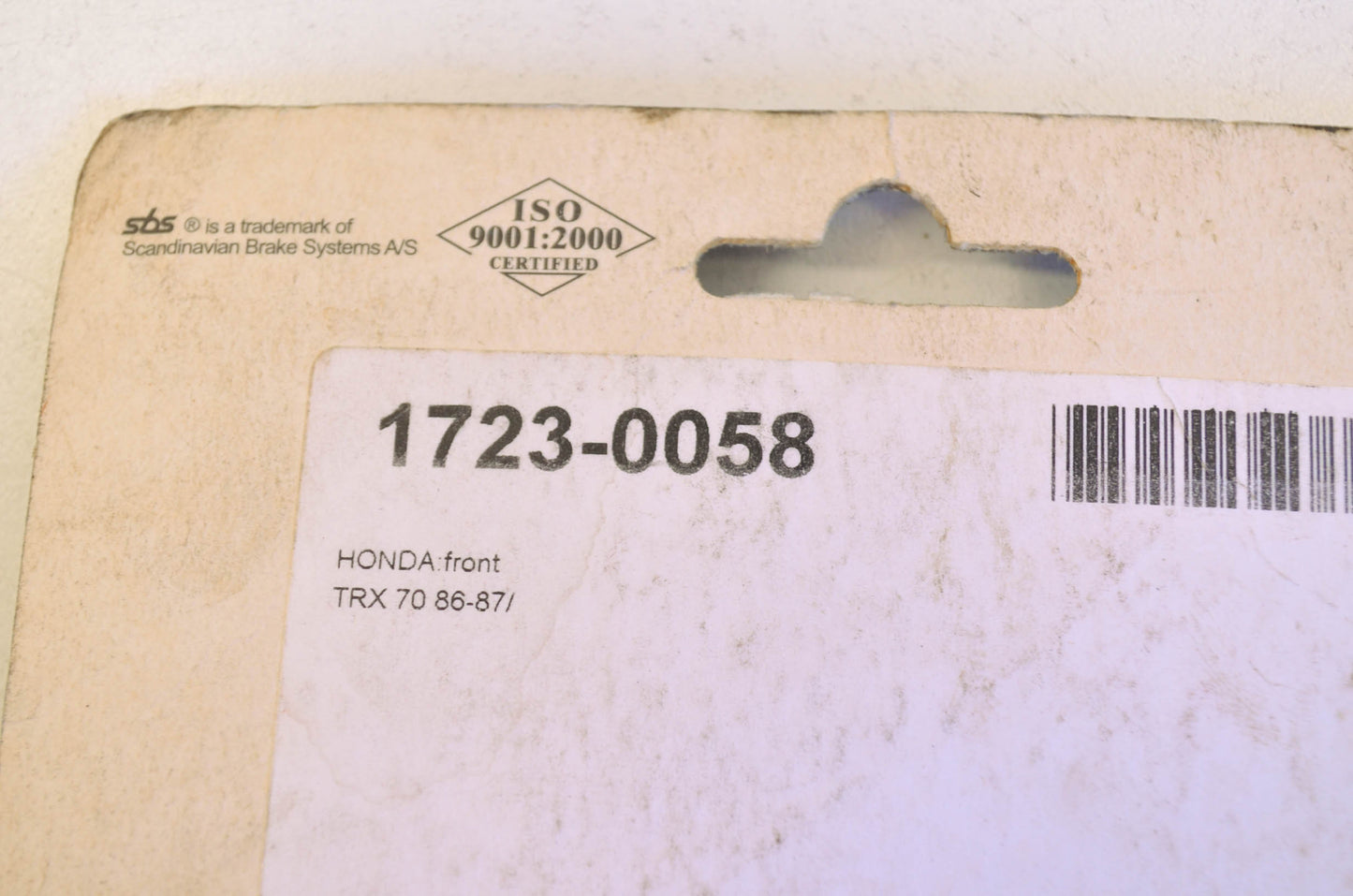 Parts Unlimited 1723-0058 Organic Brake Shoe Kit 86-87 TRX 70 NOS