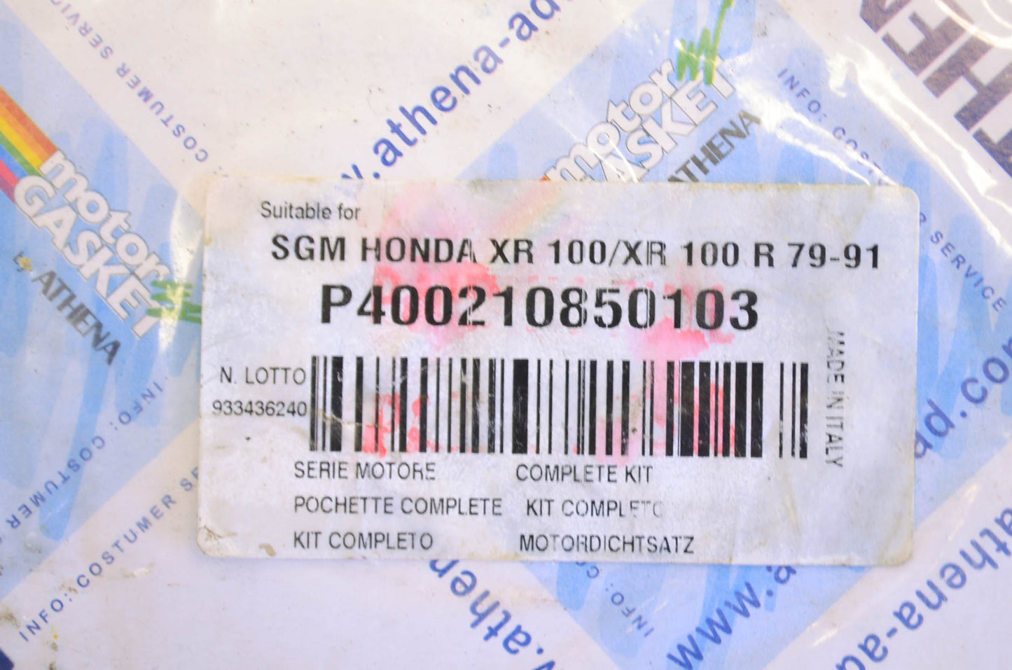 Athena P400210850103 Honda Gasket Kit NOS