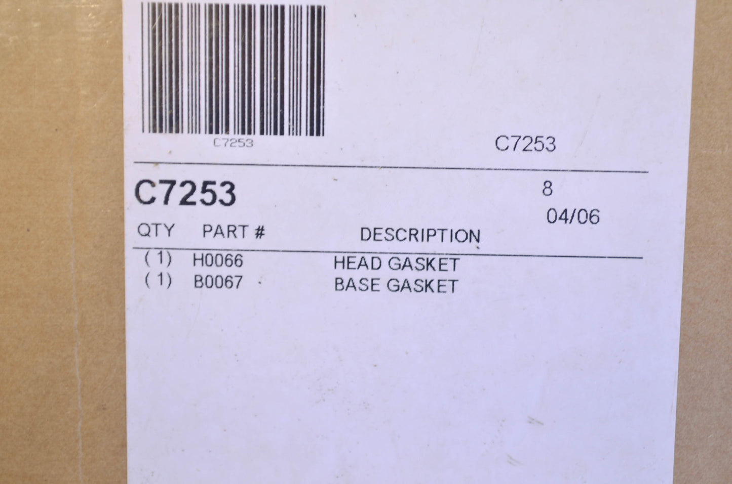 Cometic C7253 Head and Base Gasket Kit NOS