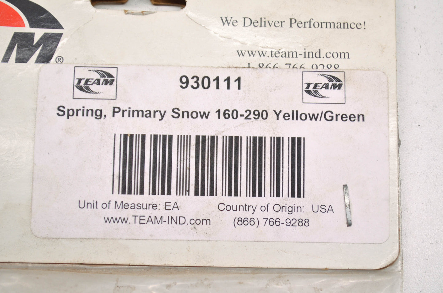 Team 930111 Yellow/Green Primary Snow Spring NOS
