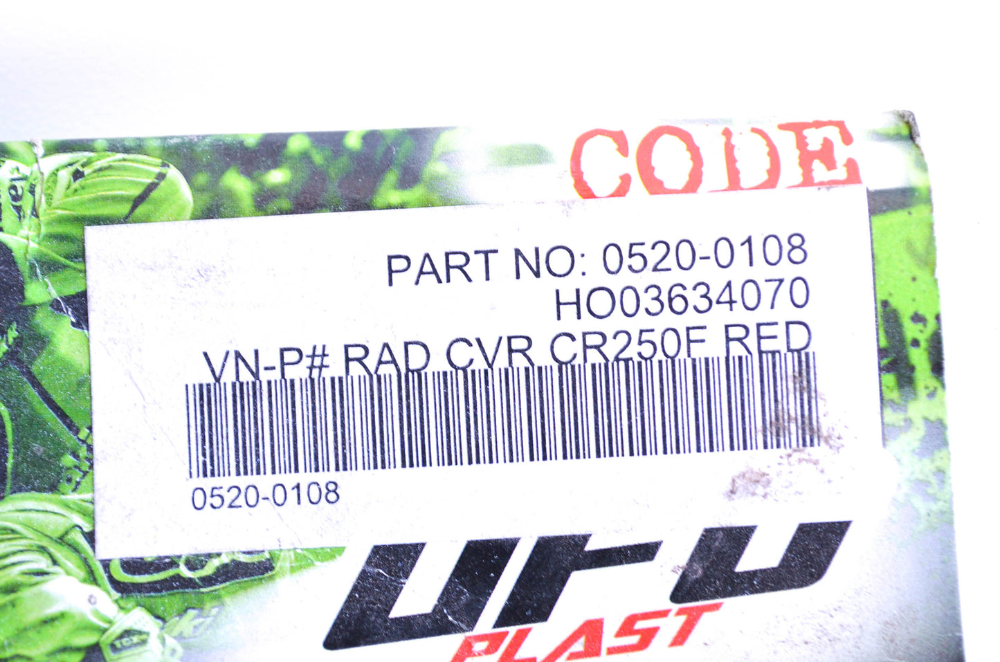 UFO 0520-0108 Rad Red CR Radiator Cover Kit NOS