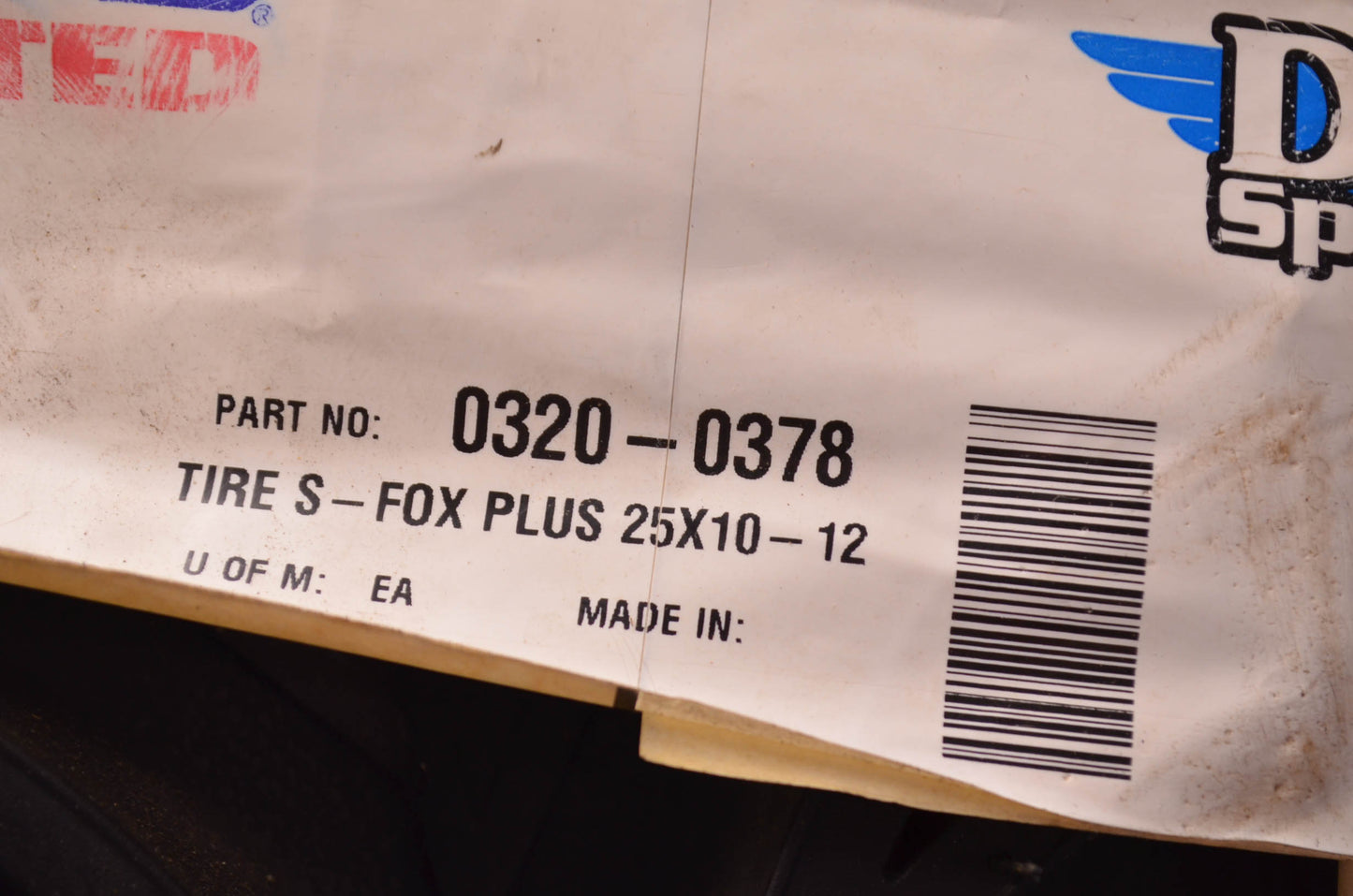Swamp Fox 0302-0378, LM100P AMS 6 Ply 25X10-12 Tire NOS