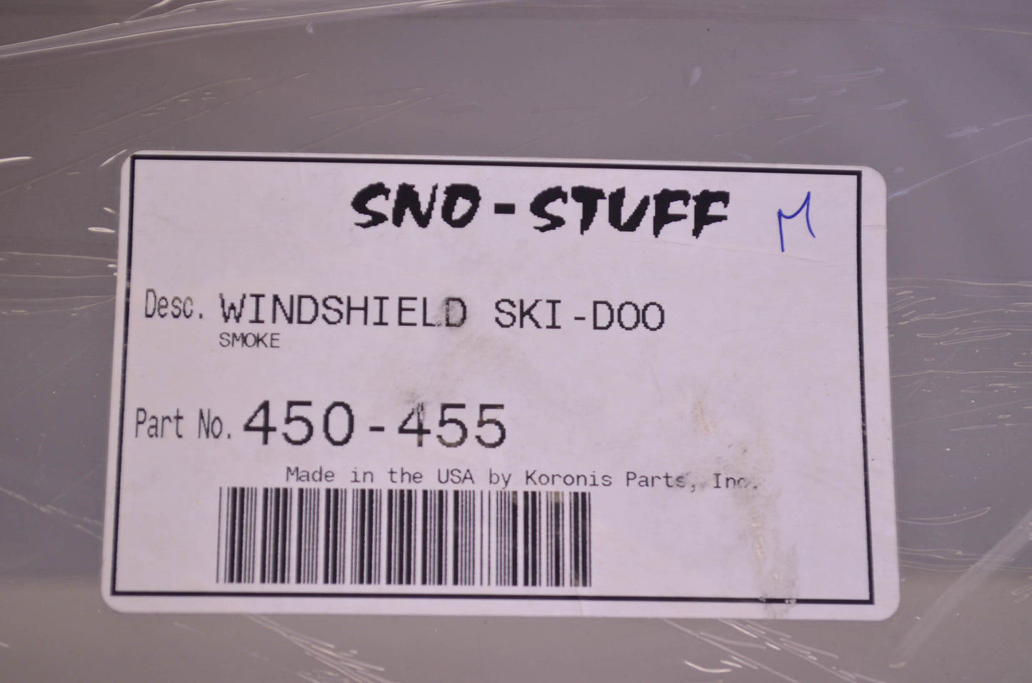 Sno-Stuff 450-455 Ski-Doo Smoke Windshield NOS