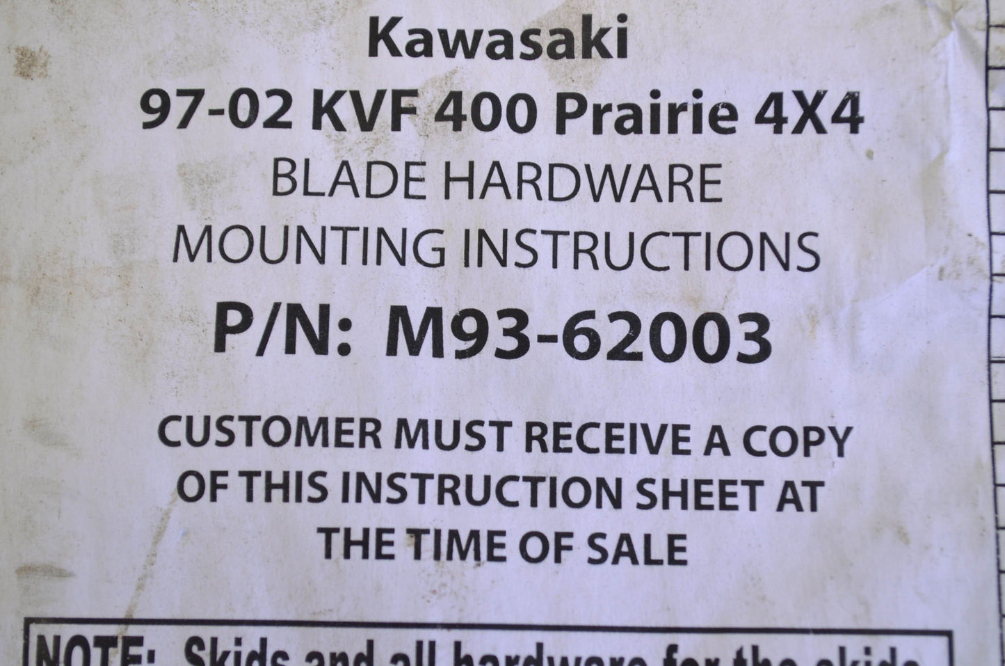 New Moose Racing Kawasaki Mount Kit (Incomplete) NOS