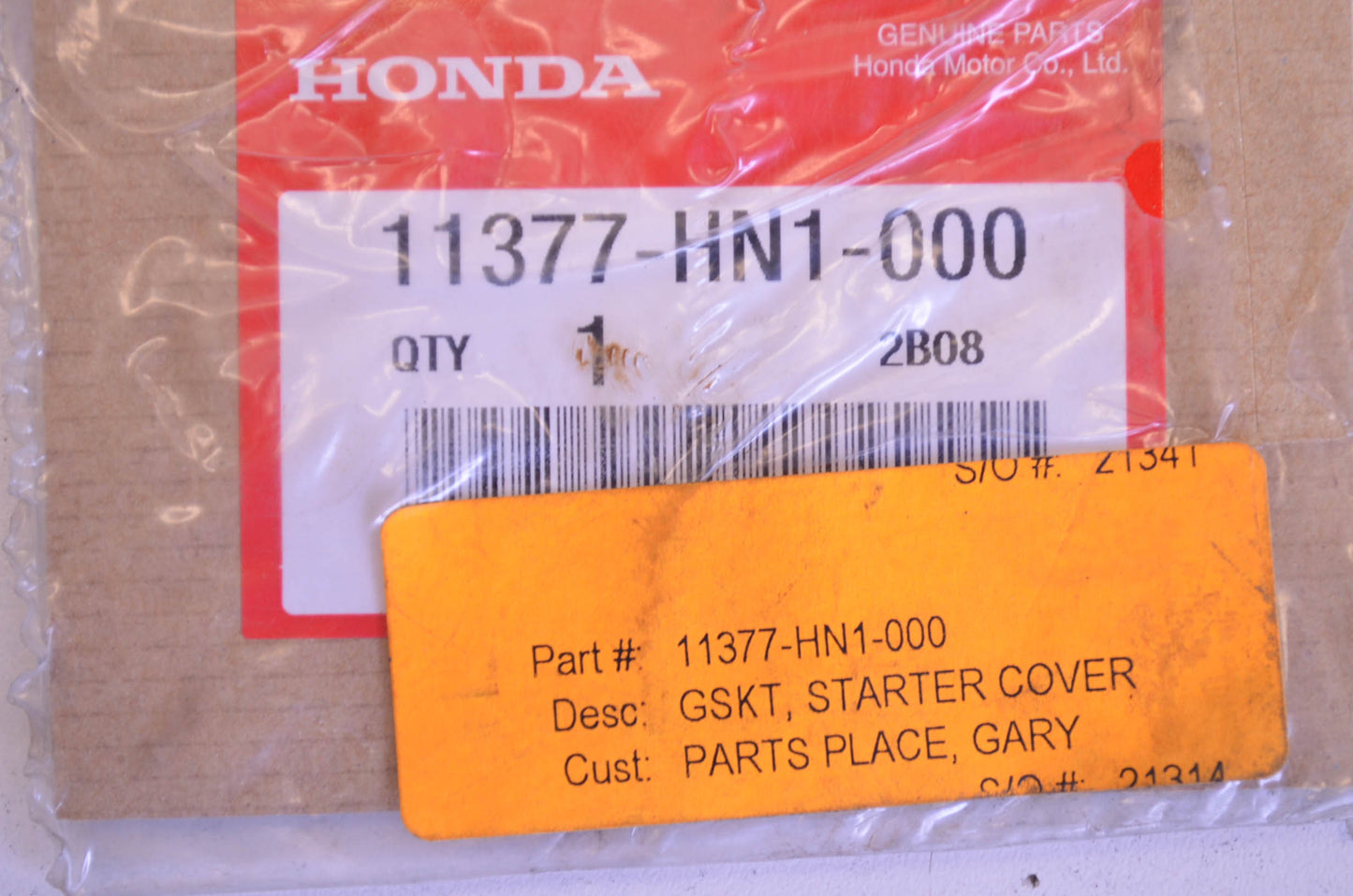 OEM Honda 11377-HN1-000 Starter Cover Gasket NOS