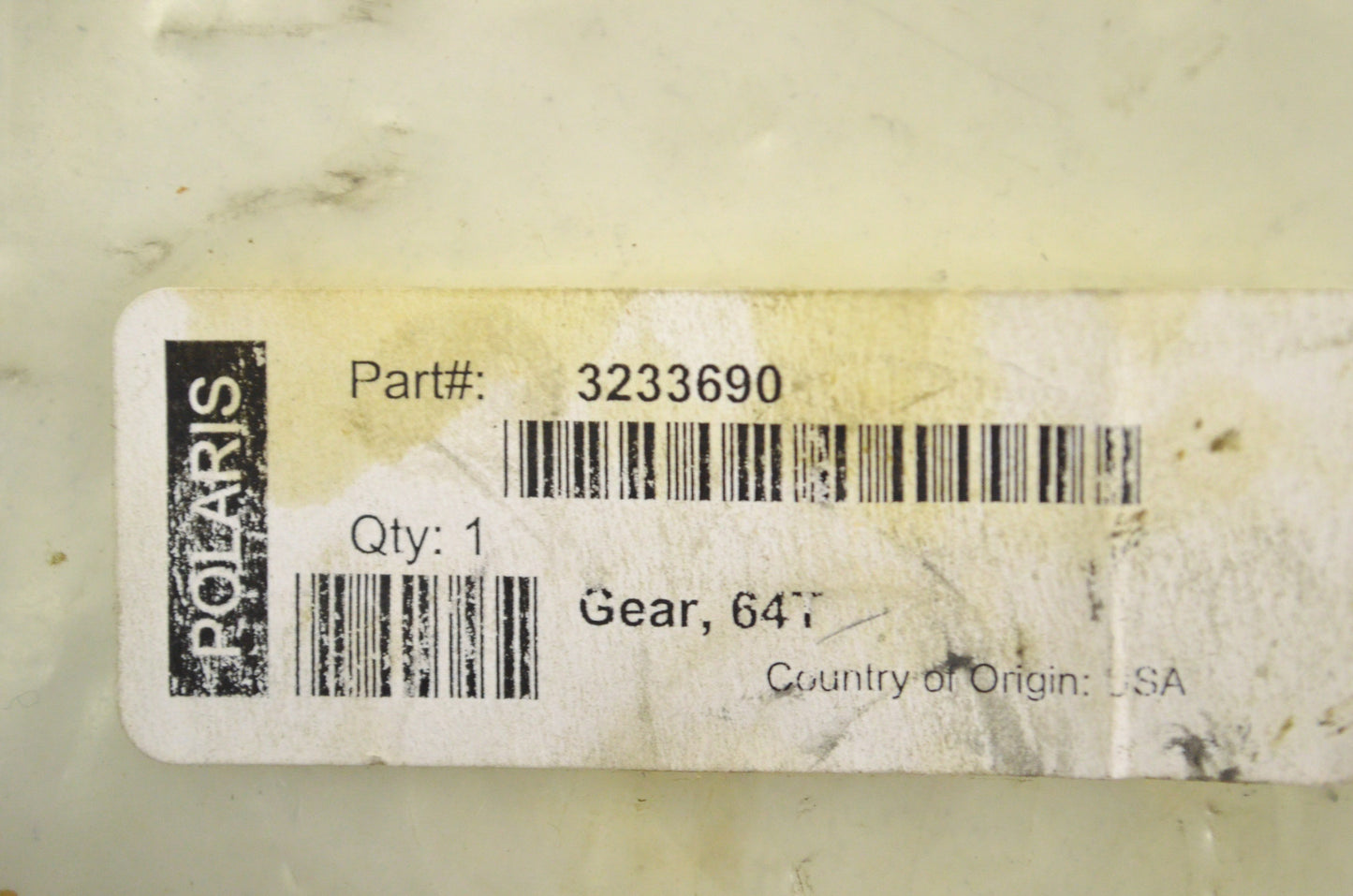 OEM Polaris 3233690 Gear 64T NOS