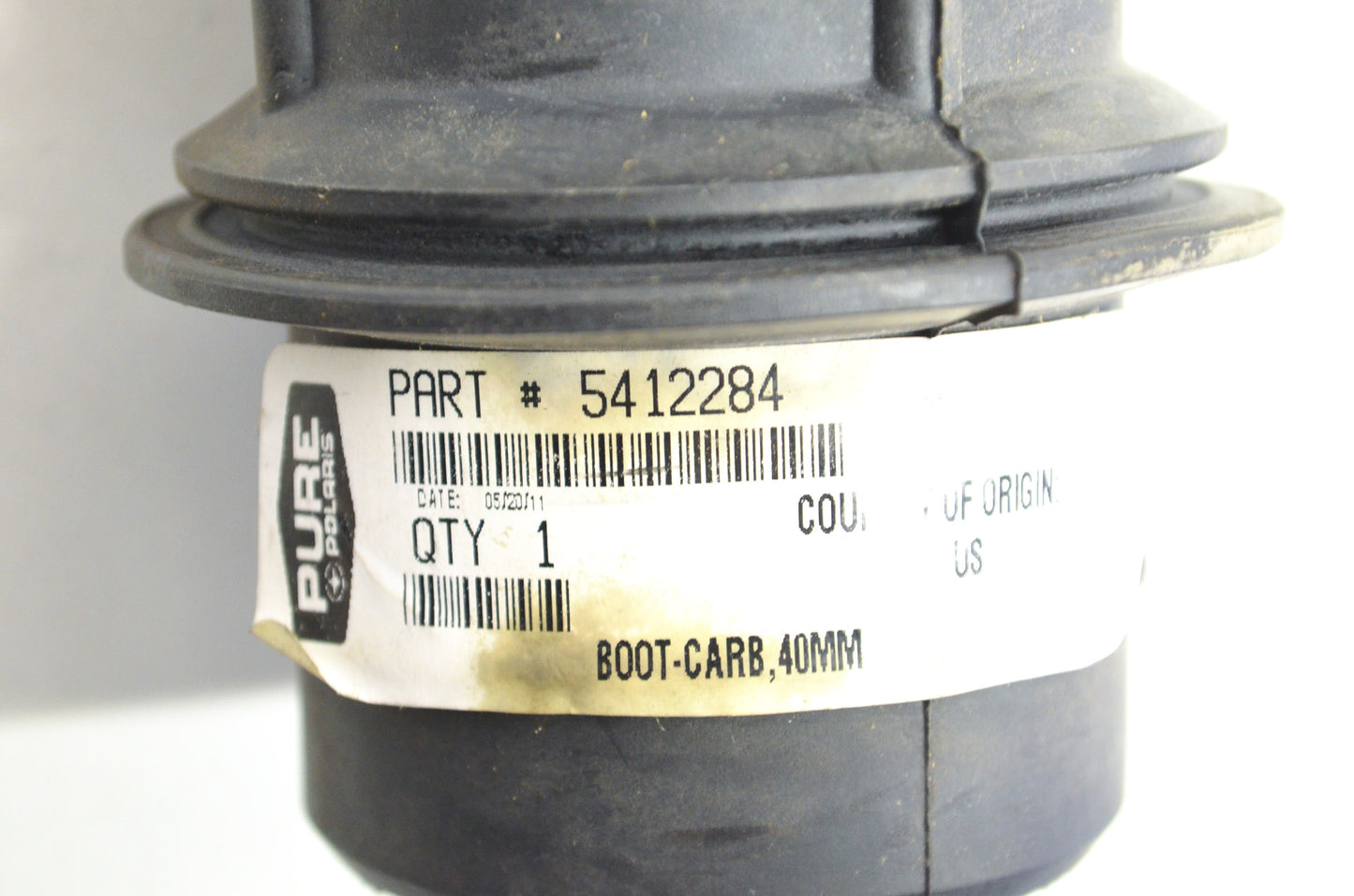 OEM Polaris 5412284 Carburetor Boot 40mm NOS