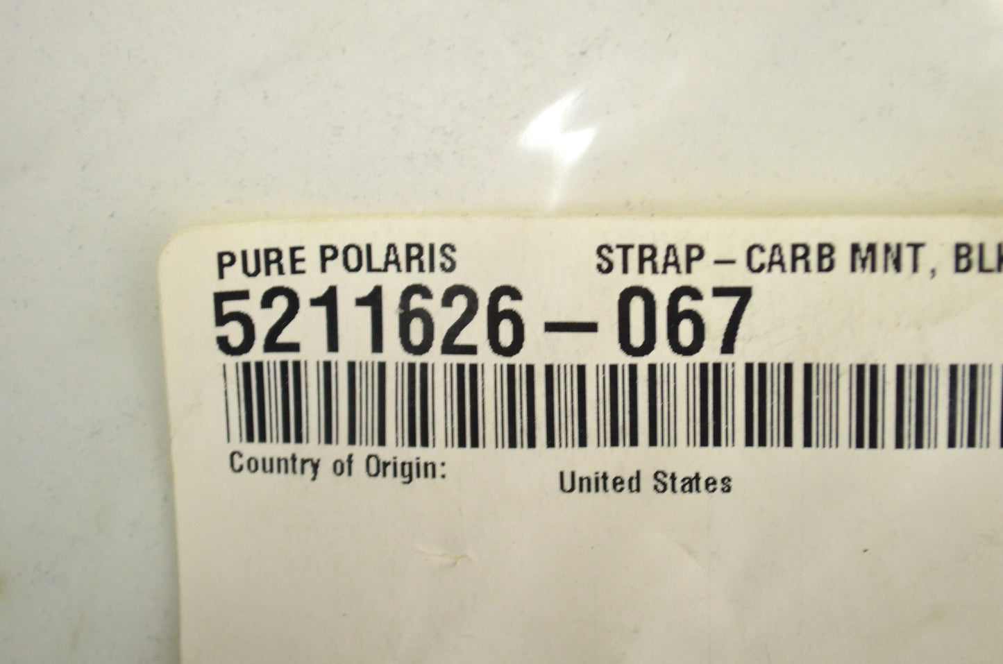 OEM Polaris 5211626-067 Black Strap Carburetor Mount NOS