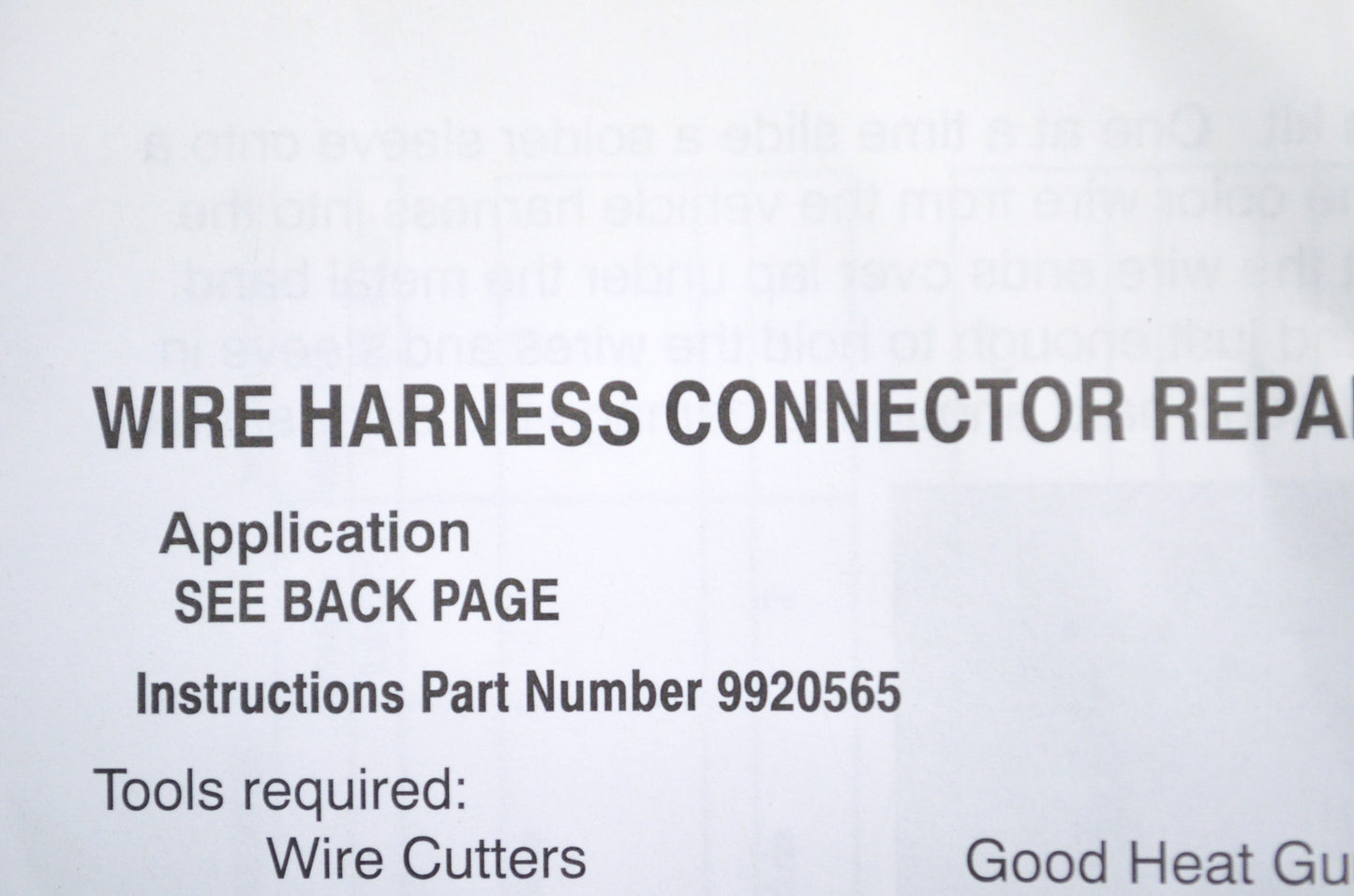 Engine Injector Harness Connector Repair Kit NOS