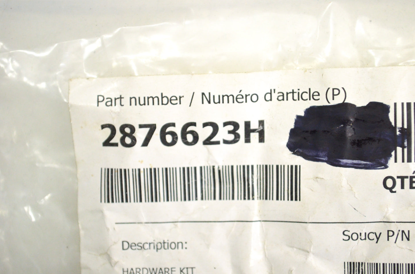 OEM Polaris 2876623H Snow Plow Frame Hardware Kit NOS