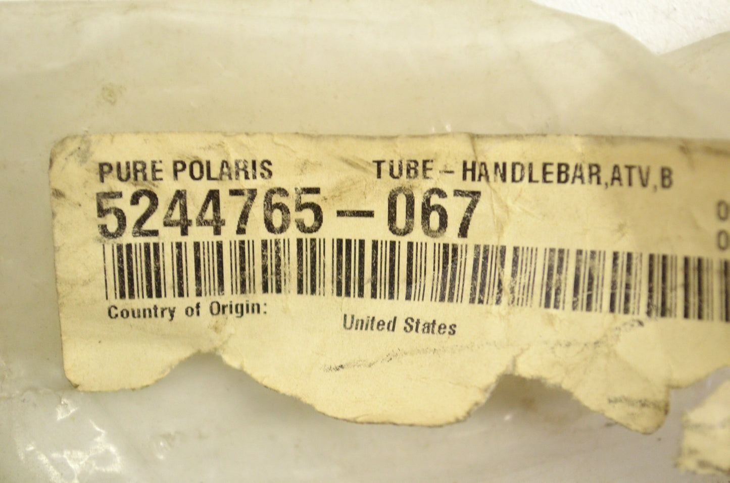 OEM Polaris 5244765-067 Black Handlebar Tube NOS