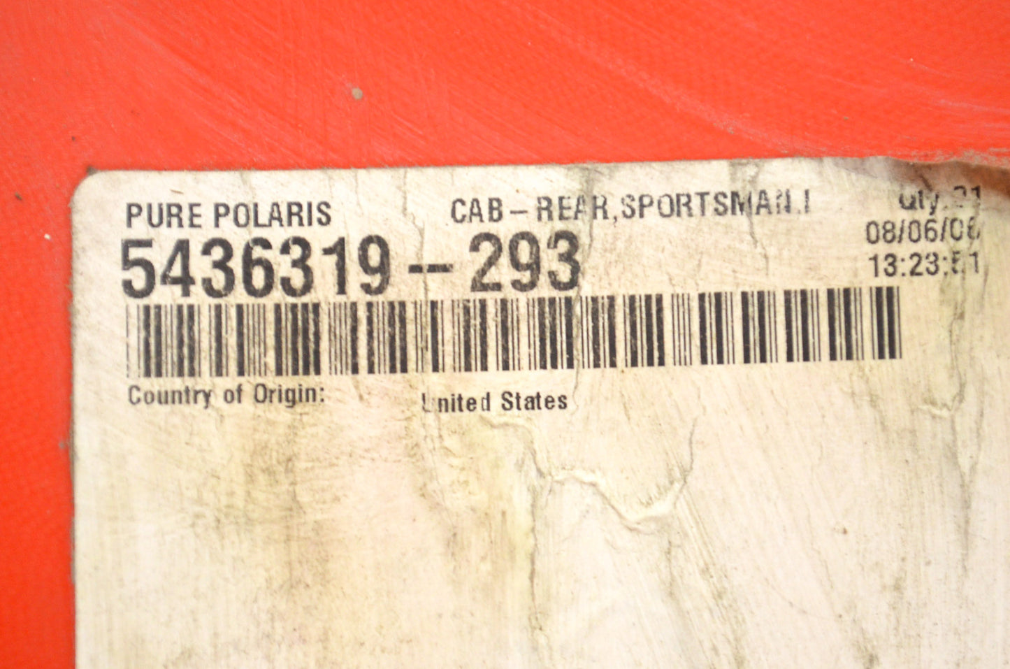 OEM Polaris Rear Fender Red