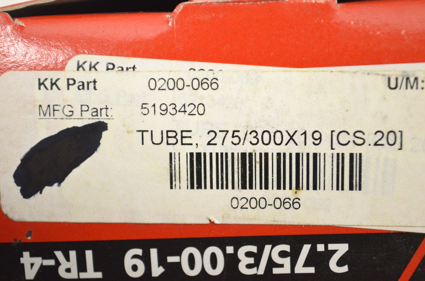 New Kenda Motorcycle Tube 2.75/3-19 TR-4 NOS