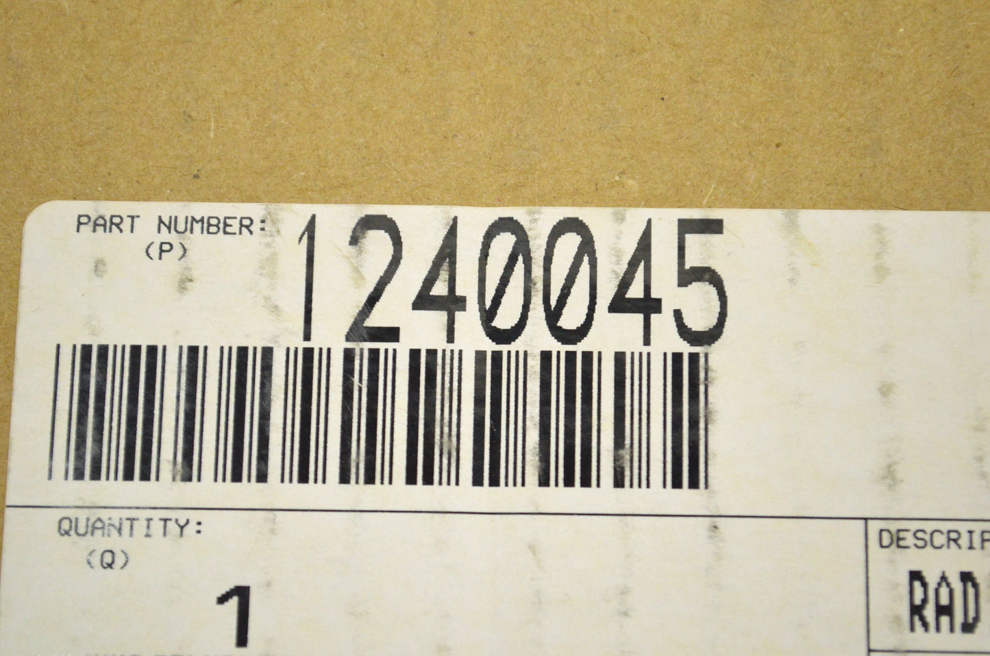 OEM Polaris 1240045 Radiator NOS