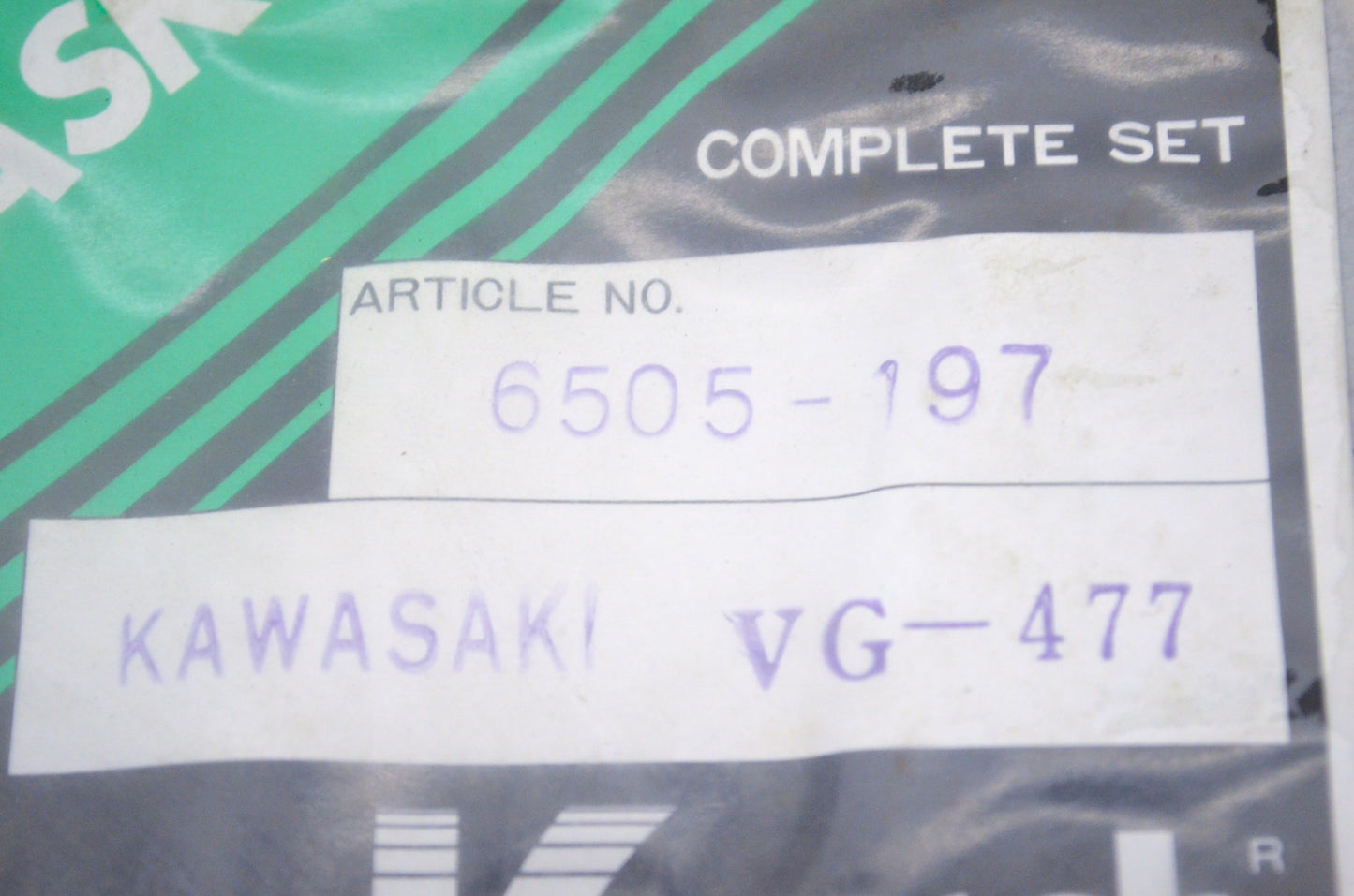 Vesrah VG-477, 6505-197, VG-877 Gasket Kit NOS