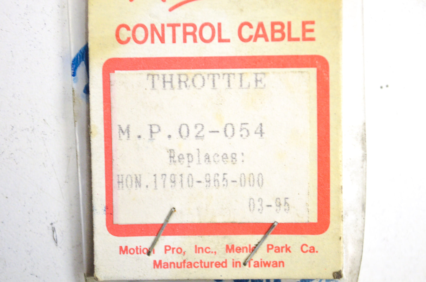 Motion Pro 02-054, 17910-965-000 Throttle Cable NOS