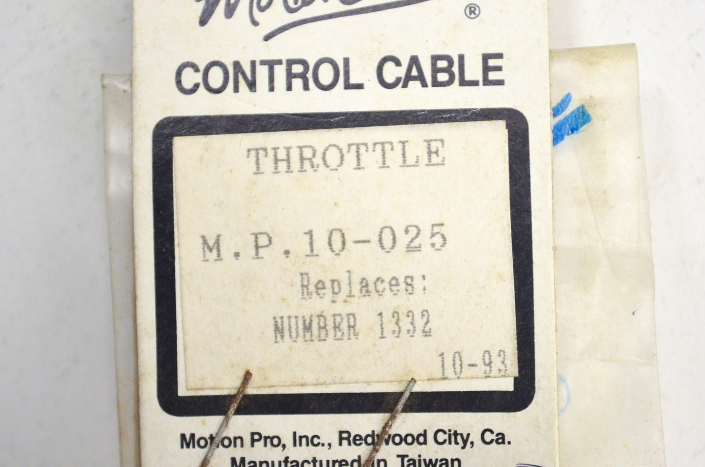 Motion Pro 10-025, 1332 Throttle Cable NOS