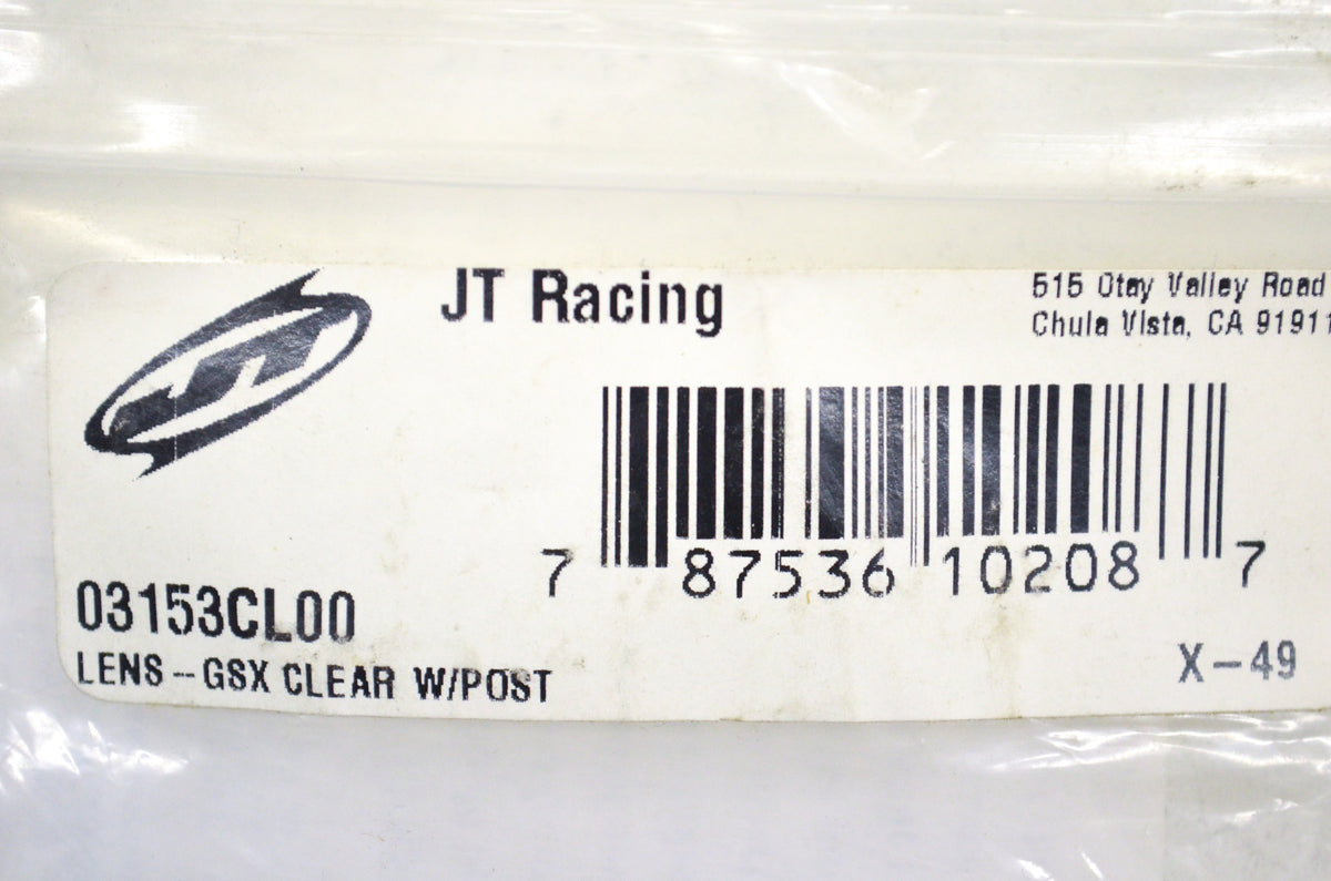 JT Sprockets 03153CL00, X-49 Lexan Lens GSX-1 Replacement Lens NOS