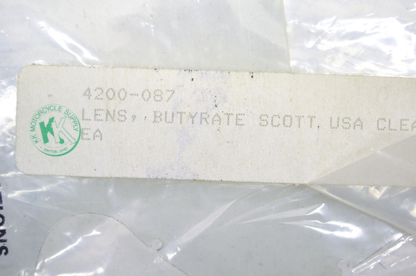 Scott 4200-087 Butyrate Clear Goggle Replacement Lens NOS