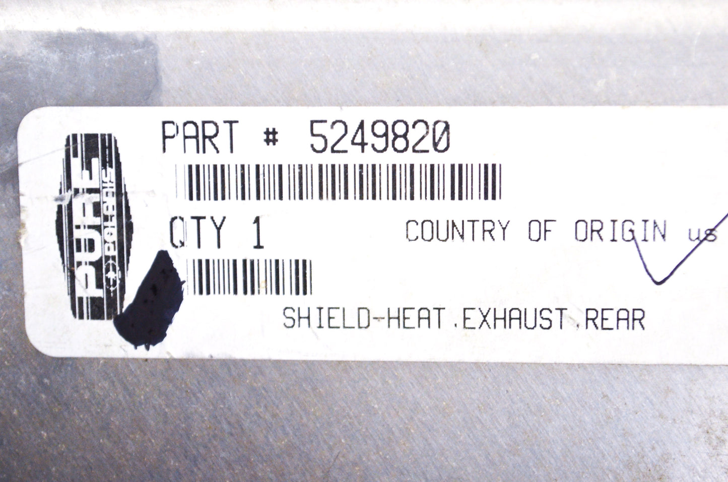 OEM Polaris 5249820 Rear Exhaust Heat Shield NOS