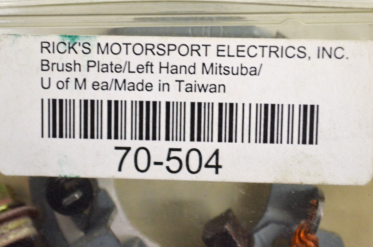 Rick's Motorsport Electrics 70-504, 6000-179 Brush Plate Kit NOS