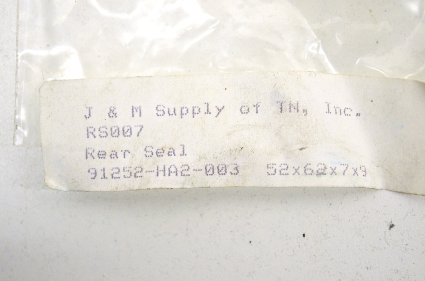 J&M RS007 Rear Seal Kit NOS