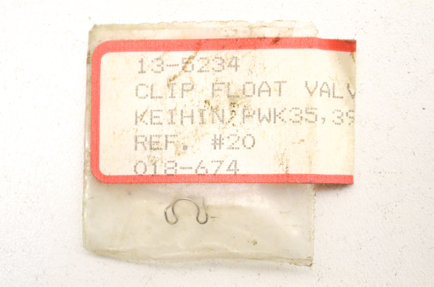 New Keihin Float Valve Clip NOS