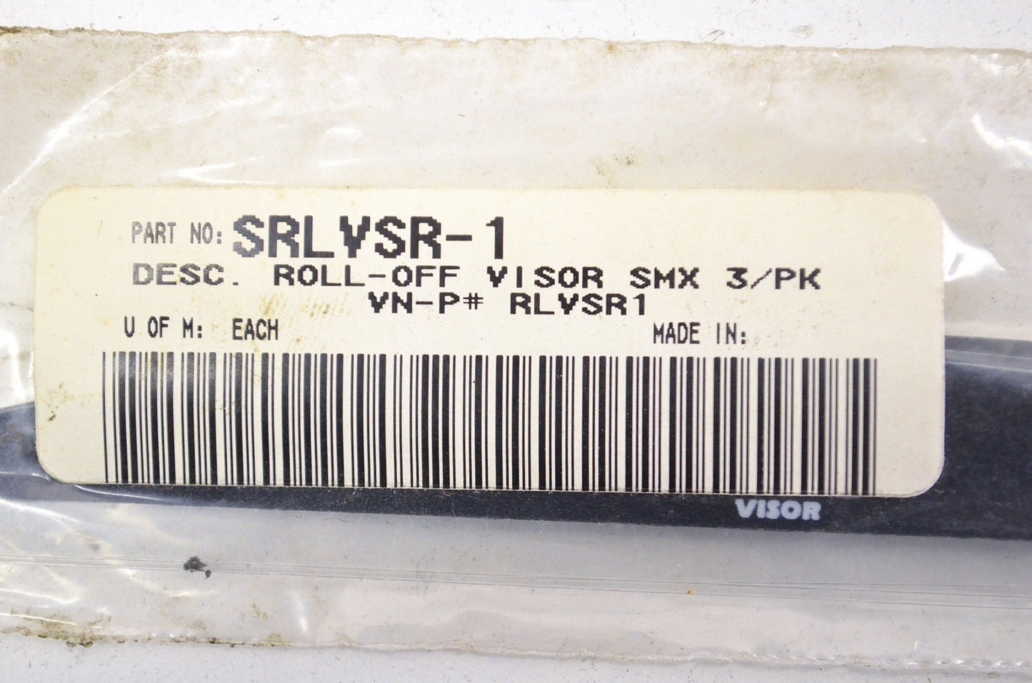 Smith RLVSR1, SRLVSR-1 SMX Roll Off Visor Qty 3 NOS