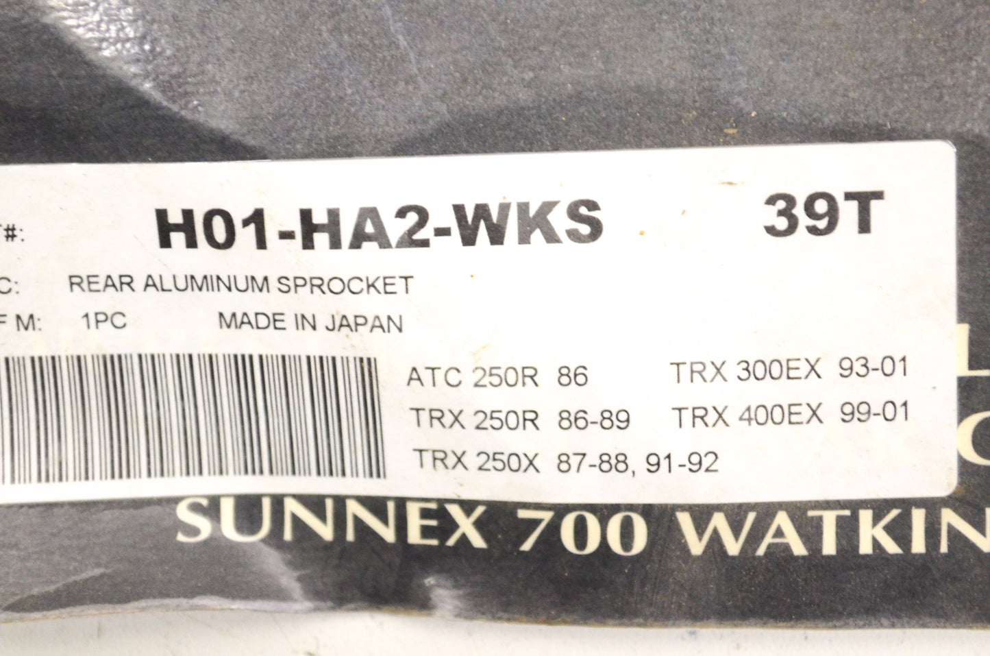 Sunstar H011-HA2-WKS, 2500-134 Sprocket 39T NOS