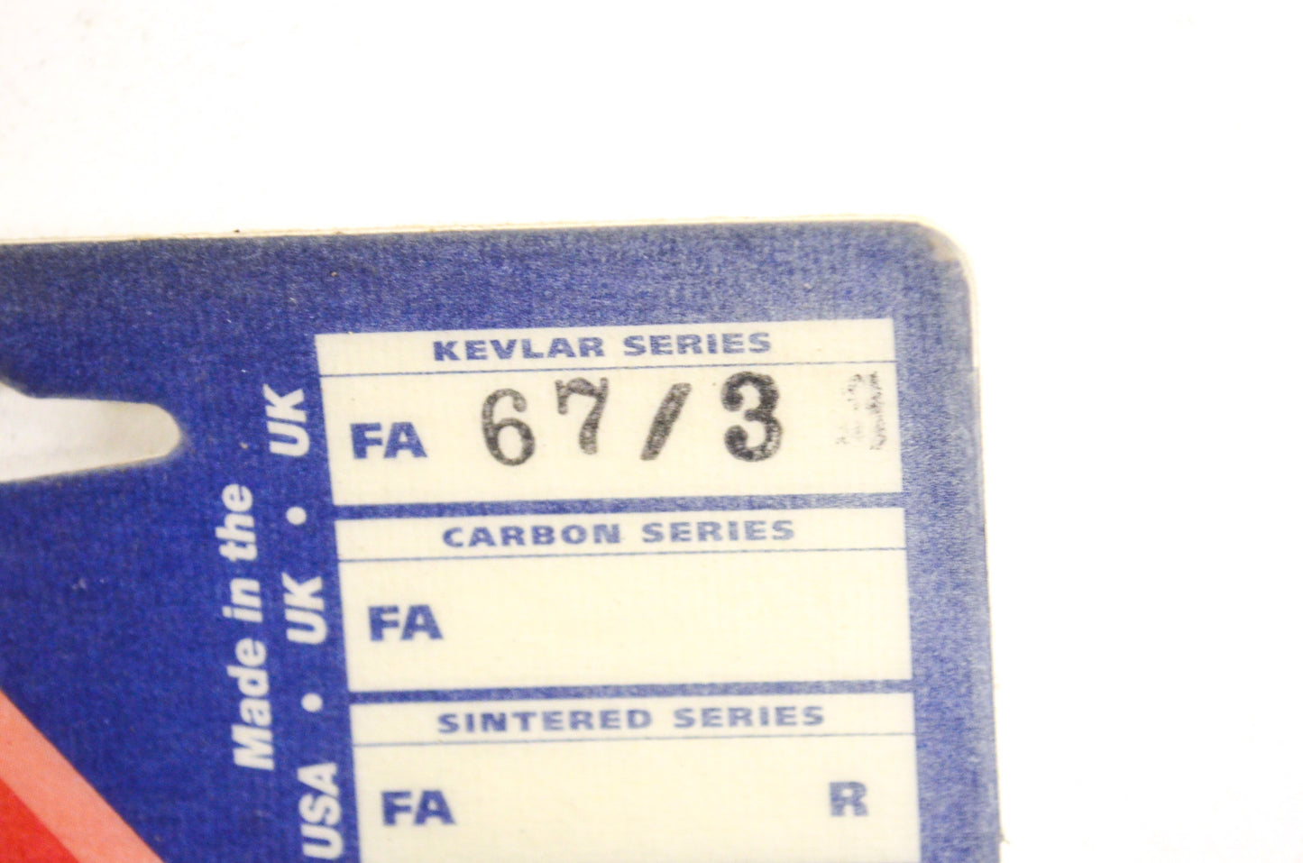 Fa67/3, 7605-256 Brake Pad Kit NOS