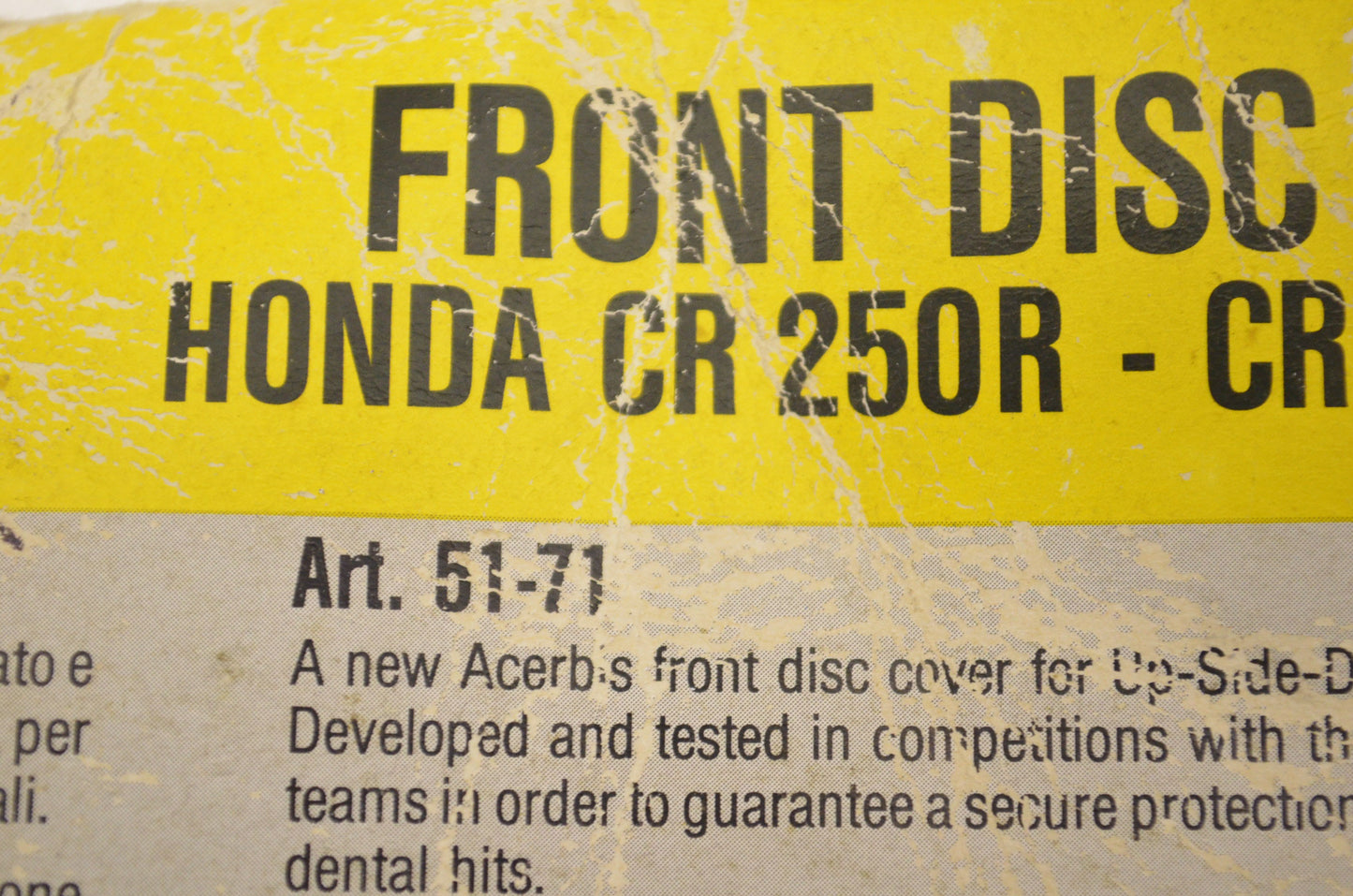 Acerbis 51-71 Front Disc Cover NOS