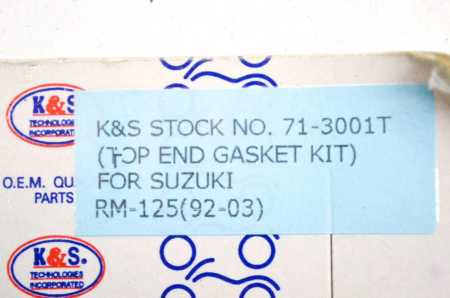 K&S 71-3001T, 6500-088 Gasket Kit NOS