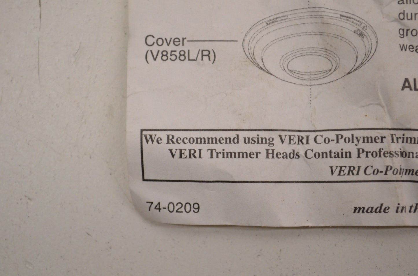 Veri Products 74-0209, VP85 Mini Bump & Feed Trimmer Head NOS