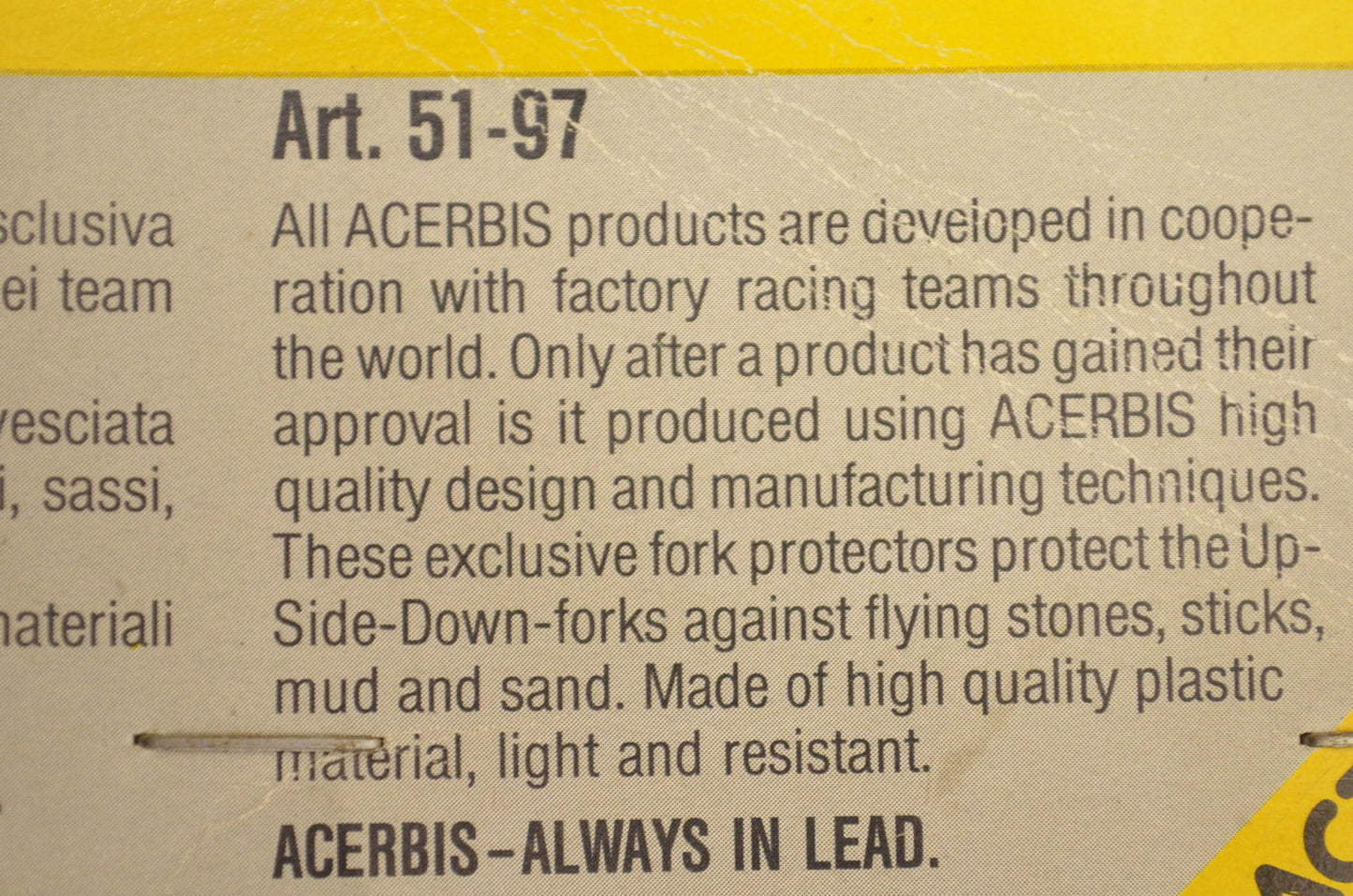 New Acerbis Fork Protector Kit NOS