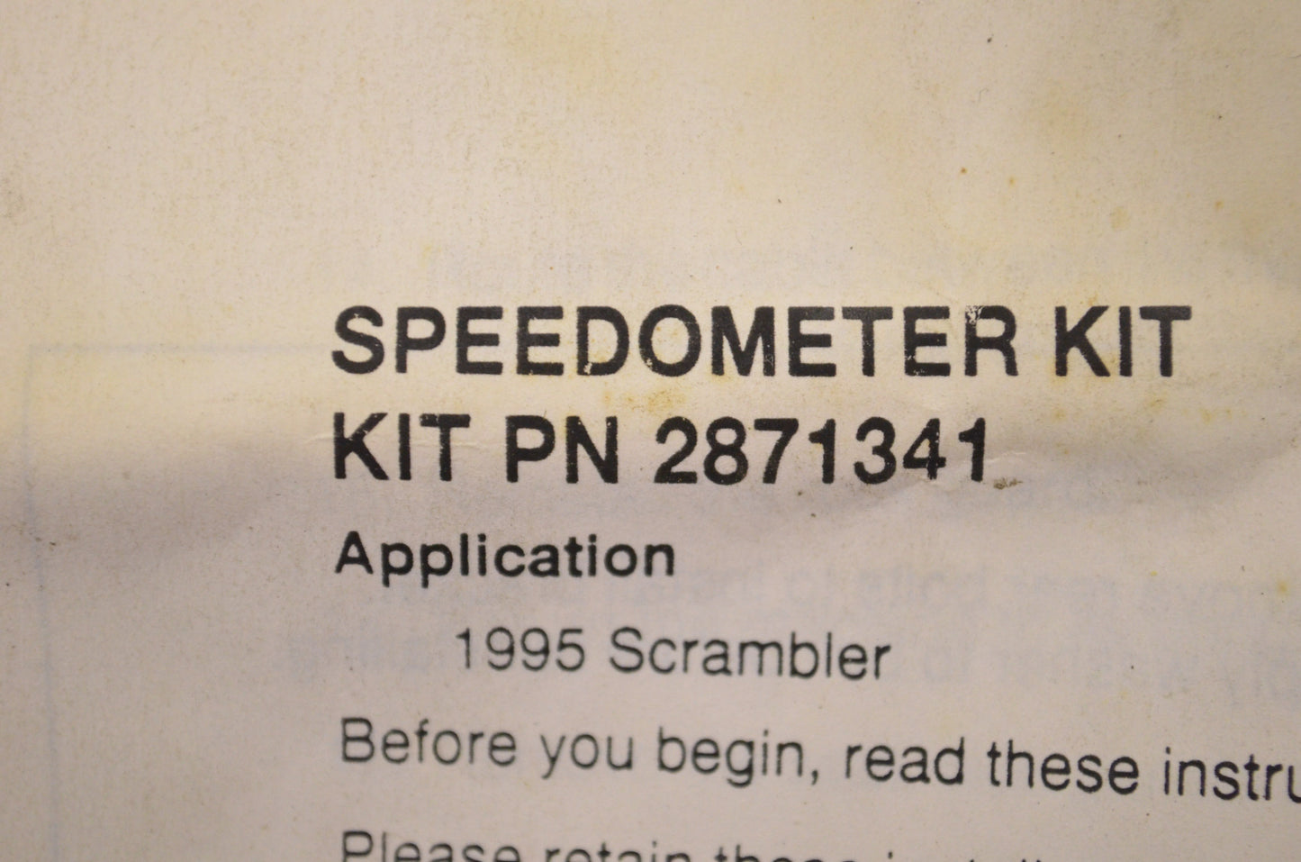 New OEM Polaris Speedometer Kit NOS