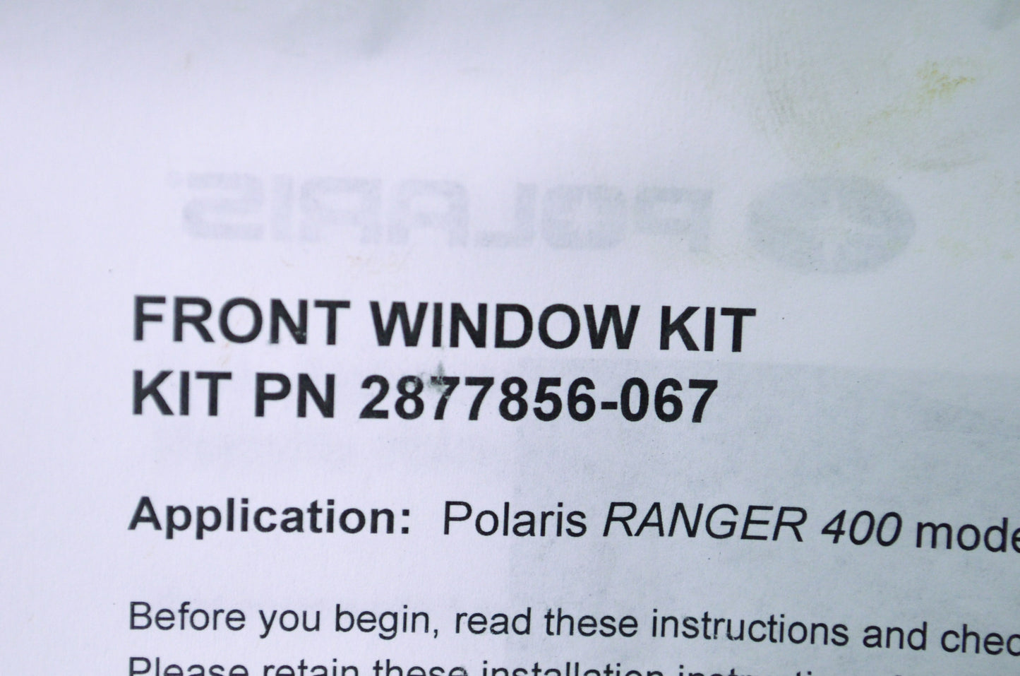 Windshield Kit NOS