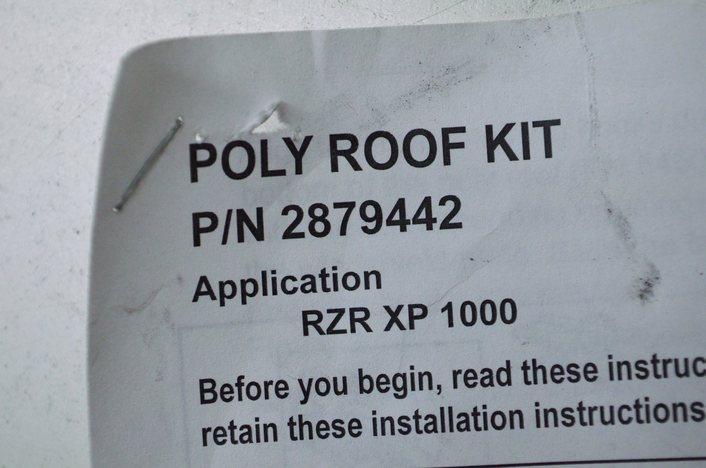 OEM Polaris 2879442, 5450615 Poly Roof Kit NOS