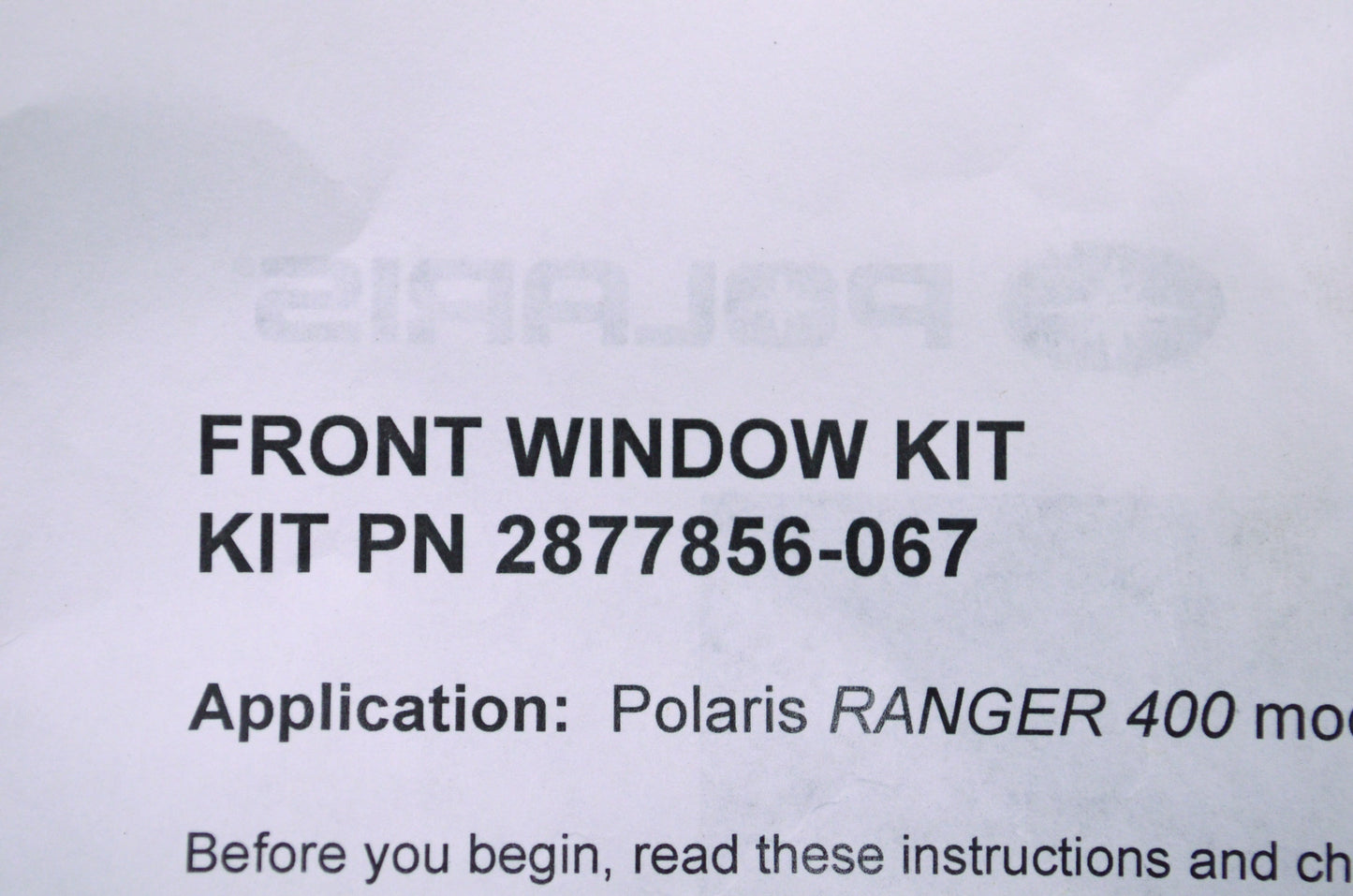 OEM Polaris 2877856-067 Windshield Hardware NOS