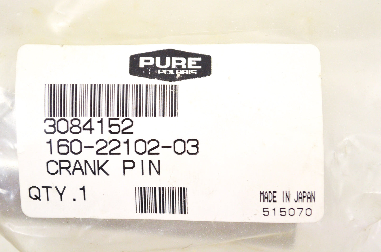 OEM Polaris 3084152 Crank Pin #1 NOS