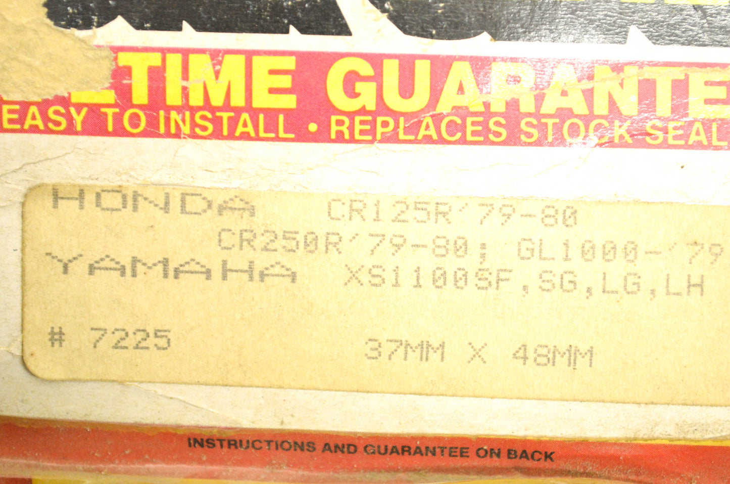 Leak Proof Seals 7225 Fork Seal Kit 37mm X 48mm NOS