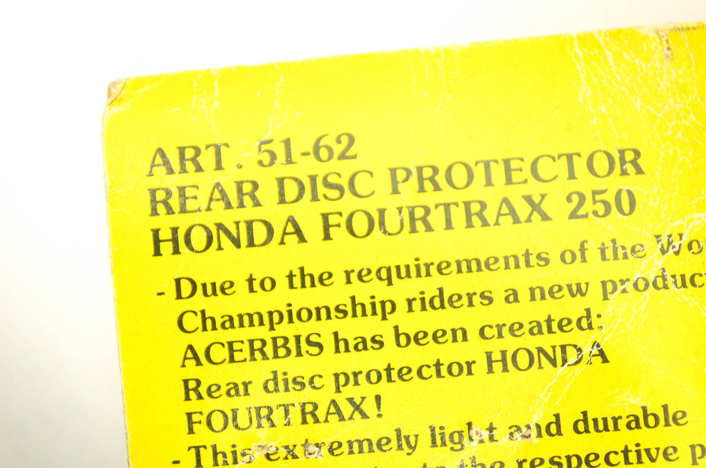 Acerbis 51-62, 51-62B Blue Rear Disc Protector NOS