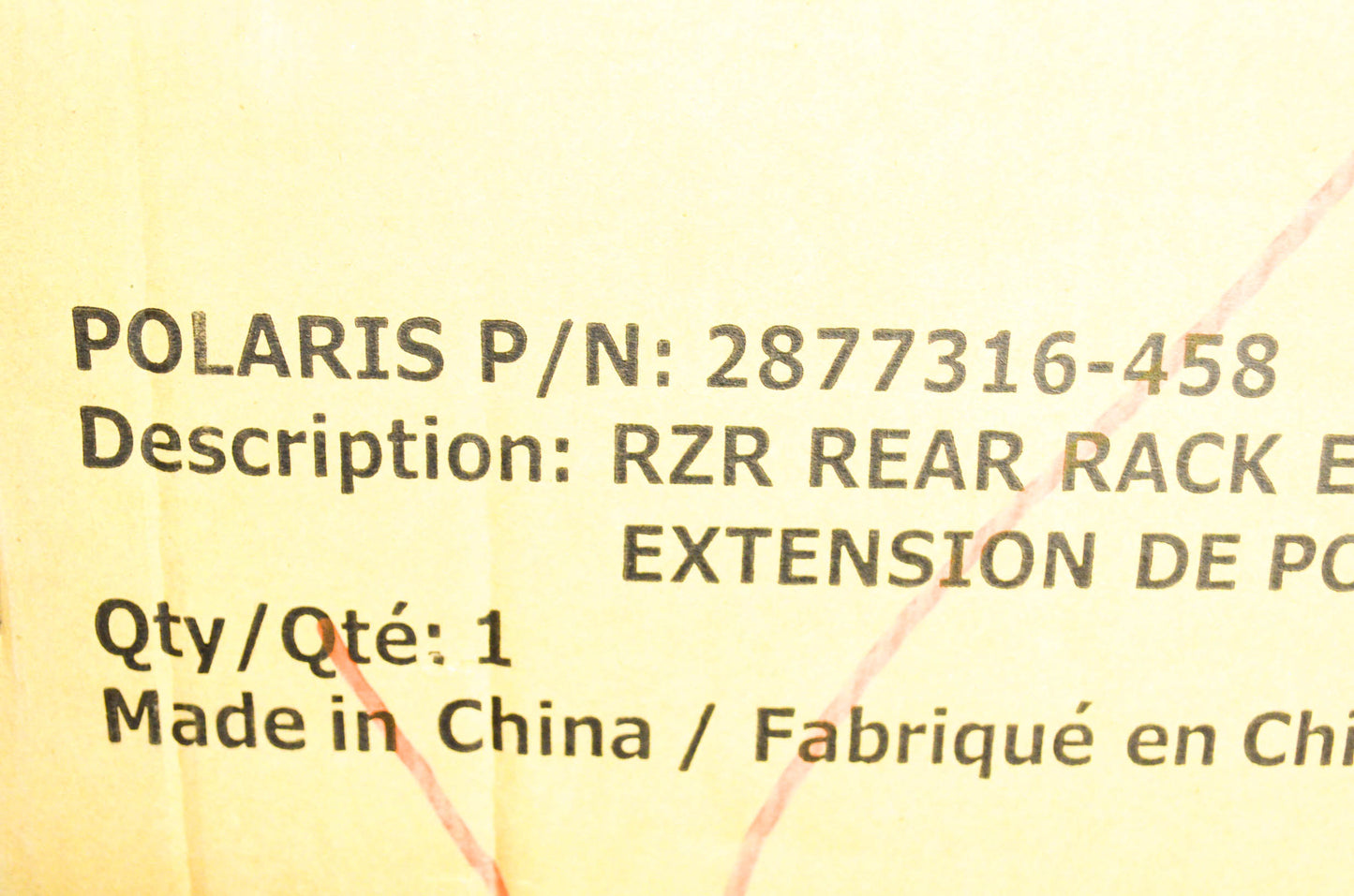 New OEM Polaris Rear Rack Extender Kit NOS