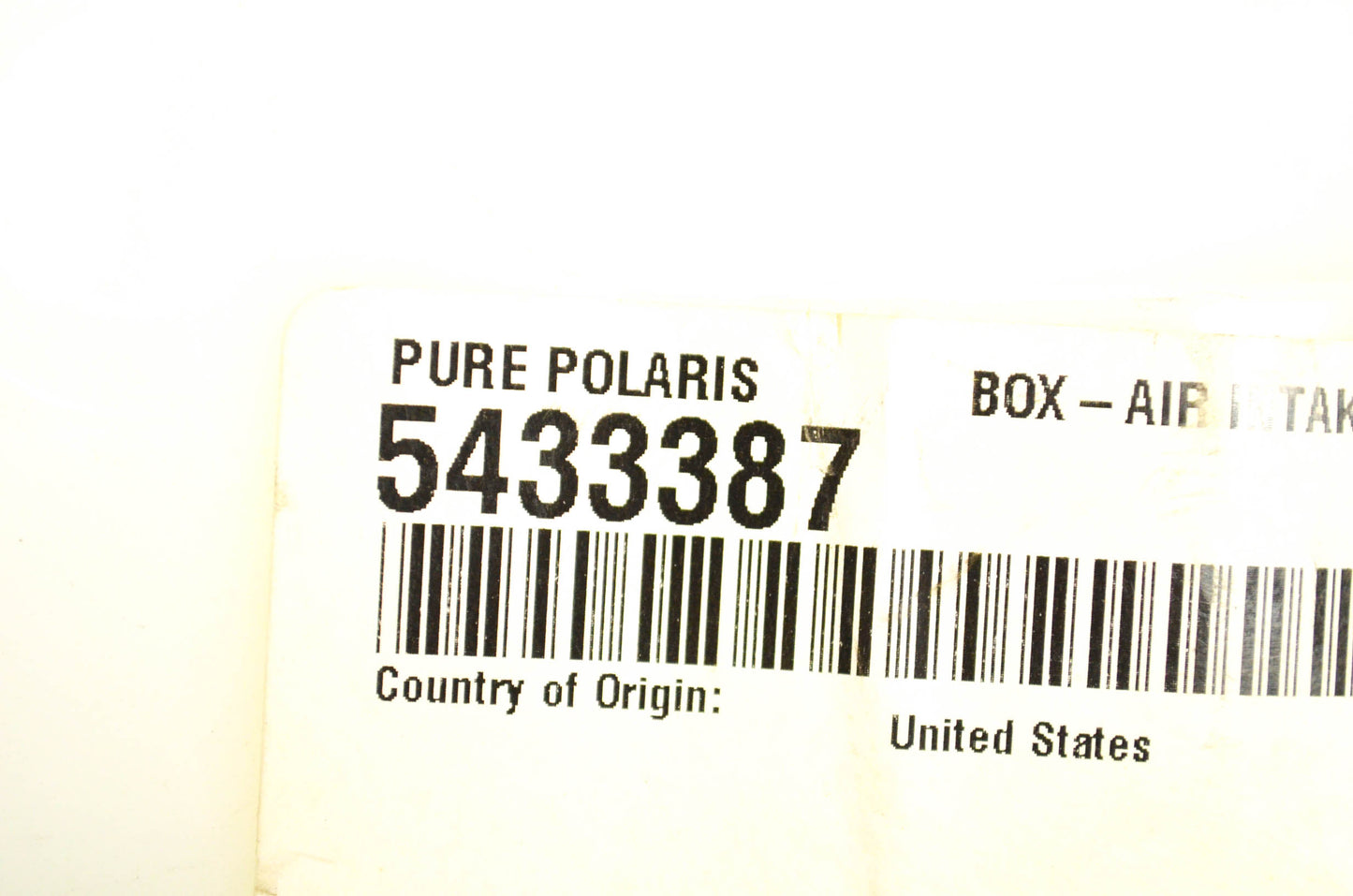 OEM Polaris 5433387 Air Box NOS