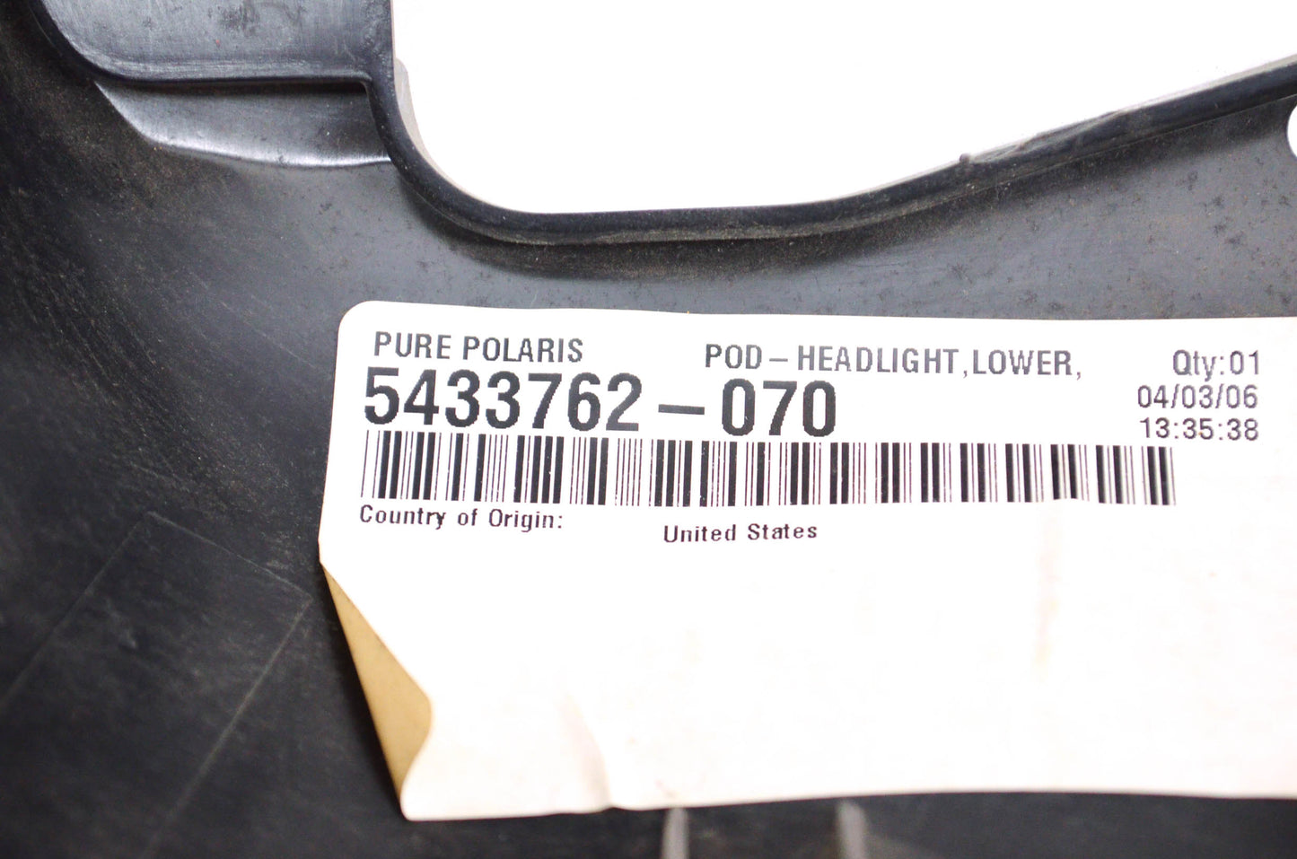 Lower Headlight Pod NOS