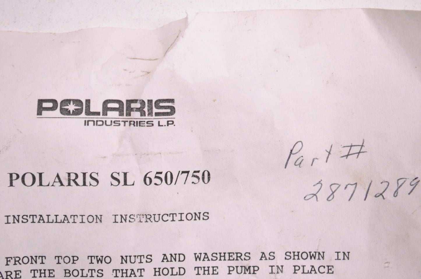 OEM Polaris 2871289 Boarding Step NOS